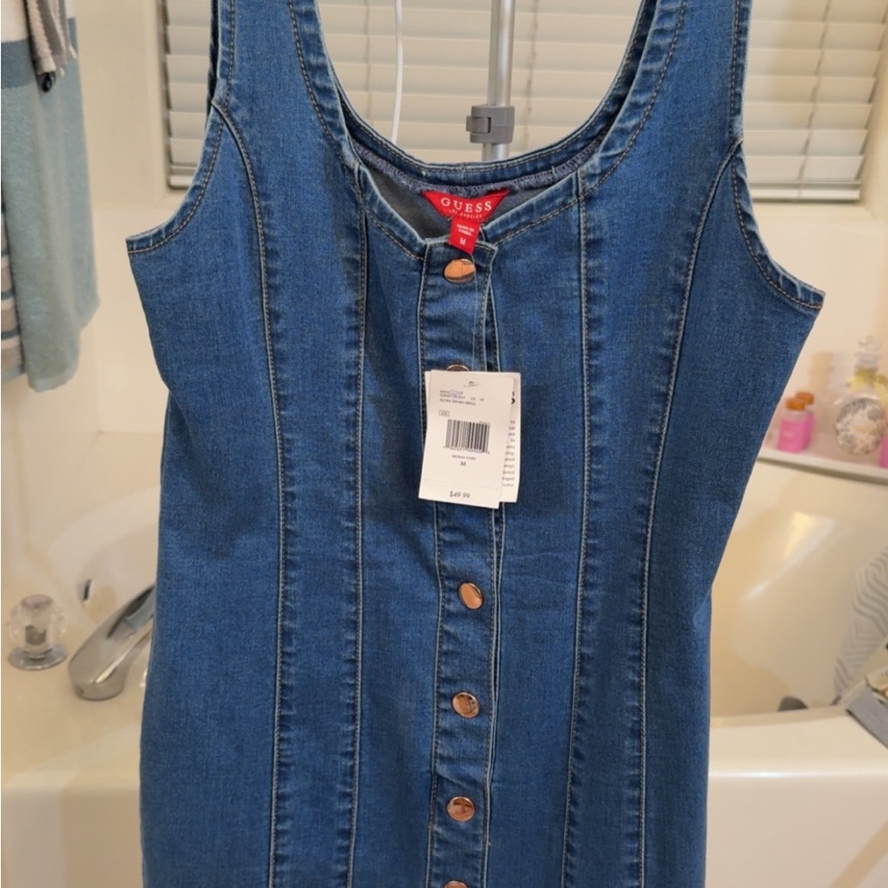 Guess Denim Button-Up Dress